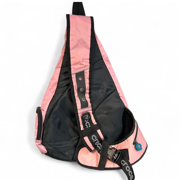 CROCS Pink & Black Sling Backpack - Picture 3 of 8